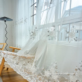 White Suncreen Shading Tambour Sequin Tulle Curtain Sheer